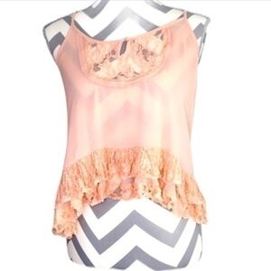 URBAN Outfitters pink lace camisole
